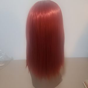 Lace front Wig in Rust Red